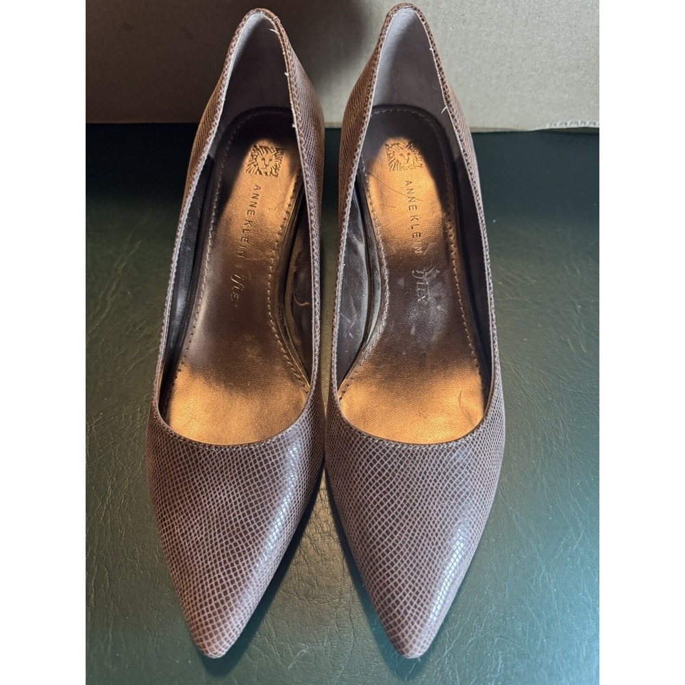 Anne Klein Akisana flex Faux Snakeskin Leather Heels Pump Size 7.5 - Picture 5 of 9